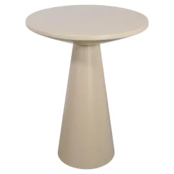 LOFT42 Bijzettafel Ferry trompetvoet - Metaal - Beige - 60x44