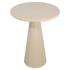 LOFT42 Bijzettafel Ferry trompetvoet - Metaal - Beige - 60x44