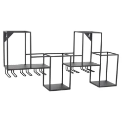 LOFT42 Chardo Wandwijnrek - Metaal - Zwart