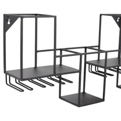 LOFT42 Chardo Wandwijnrek - Metaal - Zwart