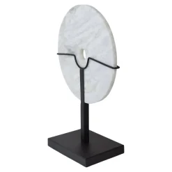 LOFT42 Circle Ornament op Voet - Marmer - Metaal - Ø30