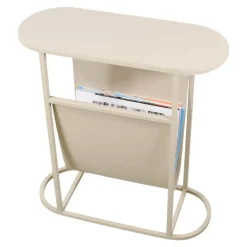 LOFT42 Frits Bijzettafel met Tijdschriften- of Krantenbak Beige