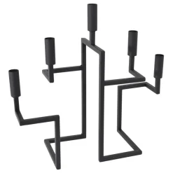 LOFT42 Hook Kandelaar - 5 Kaarsen - Metaal - Mat Zwart - 44x42x16