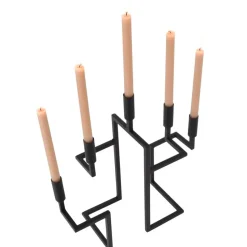 LOFT42 Hook Kandelaar - 5 Kaarsen - Metaal - Mat Zwart - 44x42x16