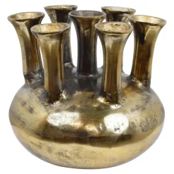 LOFT42 Jenna Tulpenvaas XL - 7 Toeters - Antique Goud - Aluminium