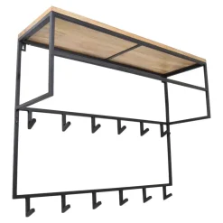 LOFT42 Jip Kapstok - 12 haken - Metaal - Zwart - 100x80x33