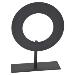 LOFT42 Joris Ornament op voet - Zwart Metaal Ø25cm