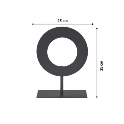LOFT42 Joris Ornament op voet - Zwart Metaal Ø25cm