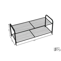 LOFT42 Lace Schoenenrek - Metaal - Zwart