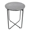 LOFT42 Marble Bijzettafel Rond Zwart - Metaal - Marmer - 55x45x45