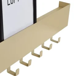 LOFT42 Mula Wandkapstok - 61x19x6 - Beige - Metaal - 6 haken