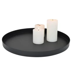 LOFT42 Serva Metalen Dienblad – Zwart – Ø40 cm