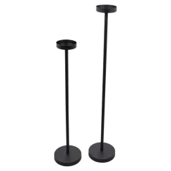 LOFT42 Vloerkandelaar Set Eve Rond - Zwart metaal