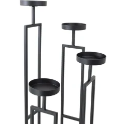 LOFT42 Vloerkandelaar Stella 4 kaarsen - Zwart metaal