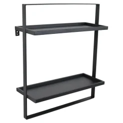 LOFT42 Wandrek Dymo - Zwart – Metaal – 60x50x15