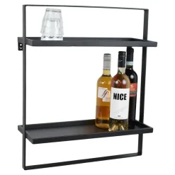 LOFT42 Wandrek Dymo - Zwart – Metaal – 60x50x15