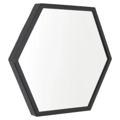 LOFT42 Wandspiegel Zeshoek Small - Zwart - 36x32