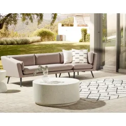 LORETELLO - Loungebank 3-zits - Beige - Polyester