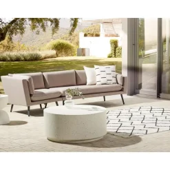 LORETELLO - Loungebank 3-zits - Beige - Links - Polyester