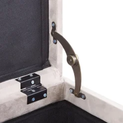 LORETTO - Poef - Beige - 37 cm - Fluweel