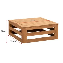 Loungebank element Clermont - tafel/hocker - 30x72x72 cm