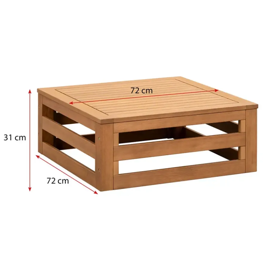 Loungebank element Clermont - tafel/hocker - 30x72x72 cm