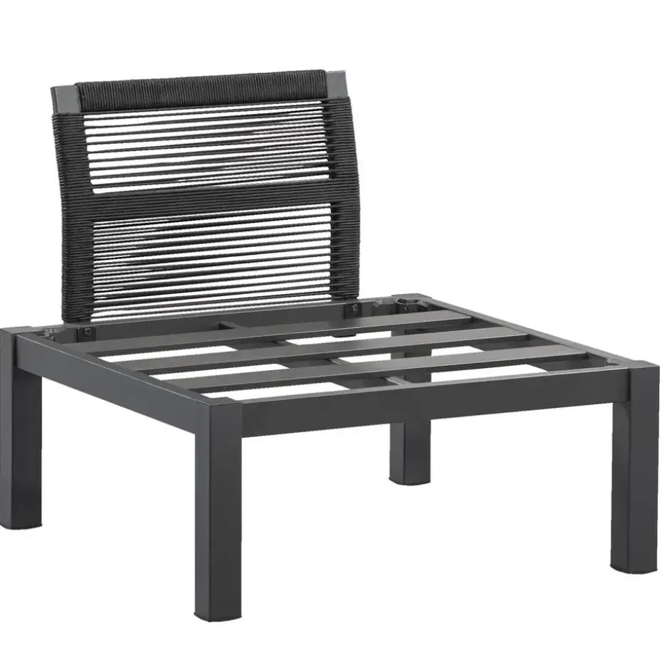 Loungestoel middenelement Ardeche - grijs - 78x72x66 cm