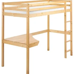 LOURY - Kinderbed - Lichtbruin - 90 x 200 cm - Dennenhout