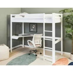 LOURY - Kinderbed - Wit - 90 x 200 cm - Dennenhout