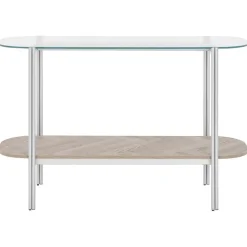 LOVELL - Sidetable - Lichtbruin/Zilver - Hout