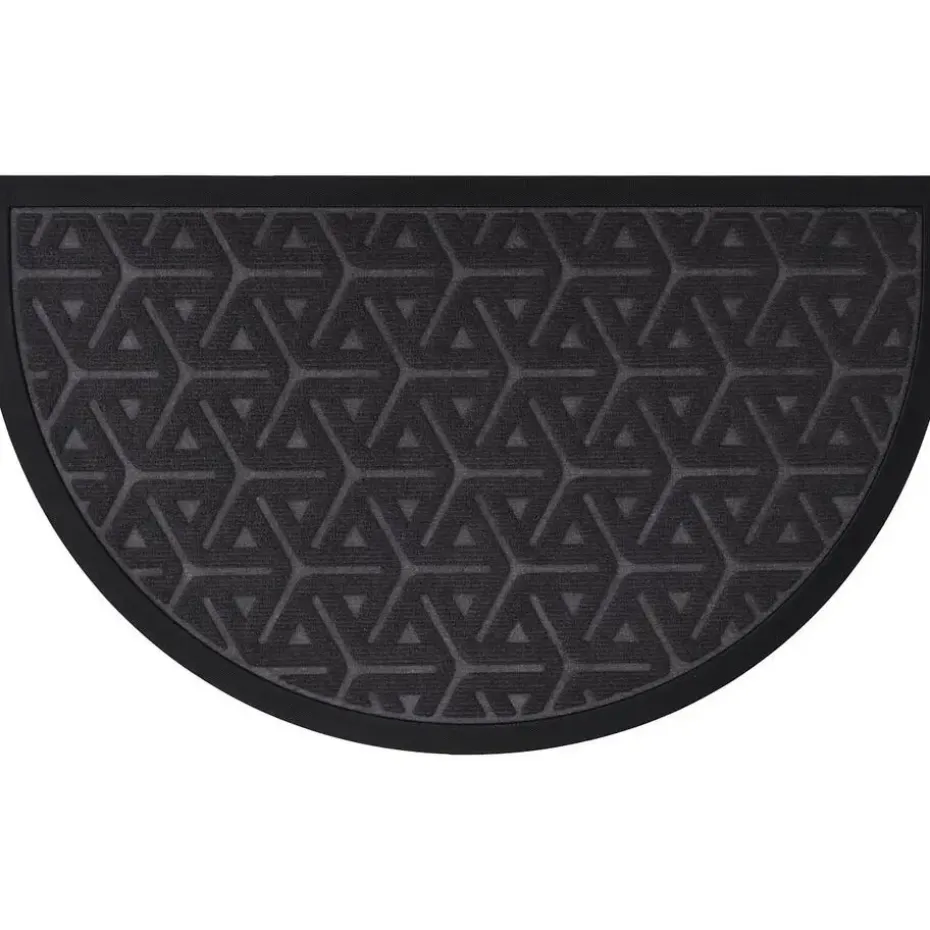 Luance Deurmat - donkergrijs - rubber - halve maan - 75 x 44 cm