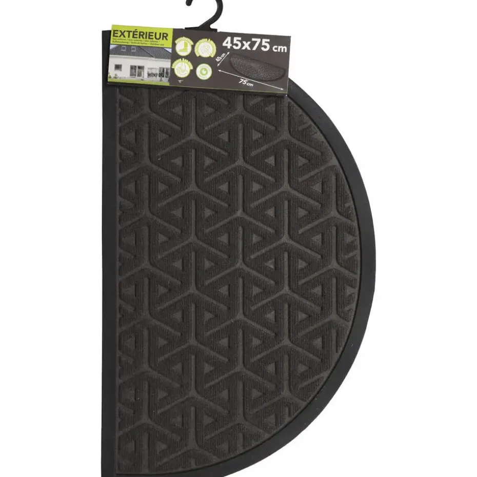 Luance Deurmat - donkergrijs - rubber - halve maan - 75 x 44 cm