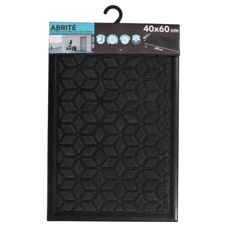 Luance Deurmat - Long Island - zwart - kunststof - 40 x 60 cm