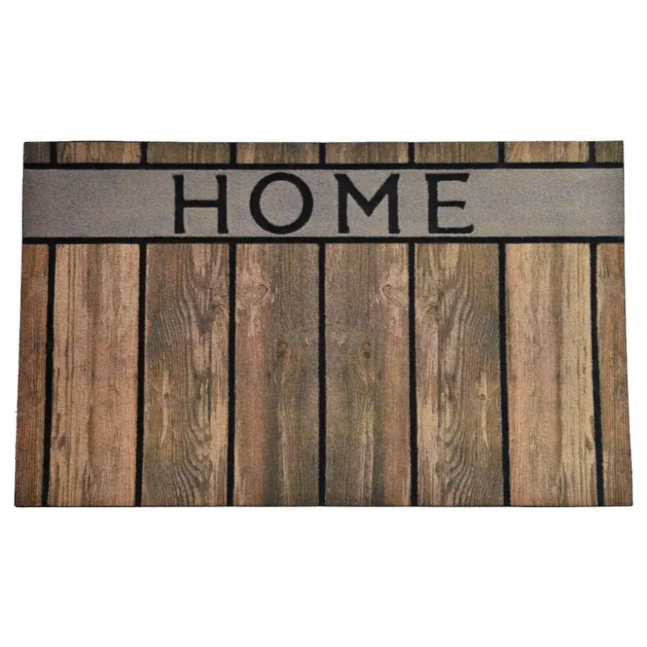 Luance Deurmat - met print - rubber - houtlook - 45 x 75 cm