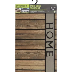 Luance Deurmat - met print - rubber - houtlook - 45 x 75 cm