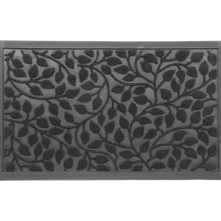 Luance Deurmat - zwart - rubber - rechthoek - 75 x 45 cm