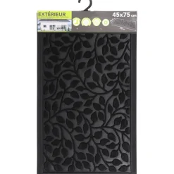 Luance Deurmat - zwart - rubber - rechthoek - 75 x 45 cm