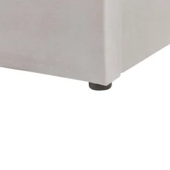 LUBBON - Bed met opbergruimte - Lichtgrijs - 140 x 200 cm - Fluweel