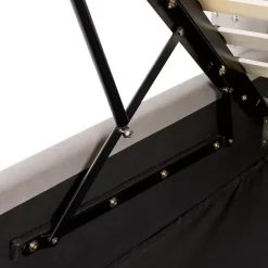 LUBBON - Bed met opbergruimte - Lichtgrijs - 140 x 200 cm - Fluweel