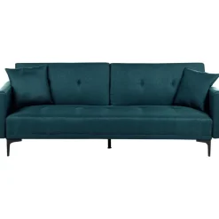 LUCAN - Slaapbank 3-zits - Blauw - Polyester