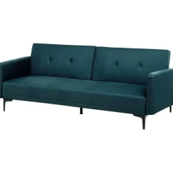 LUCAN - Slaapbank 3-zits - Blauw - Polyester