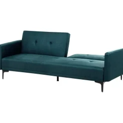 LUCAN - Slaapbank 3-zits - Blauw - Polyester