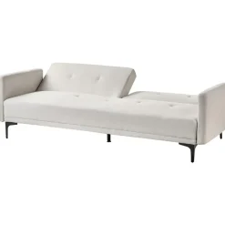 LUCAN - Slaapbank 3-zits - Lichtbeige - Polyester