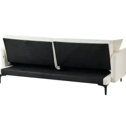 LUCAN - Slaapbank 3-zits - Off-white - Polyester