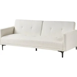 LUCAN - Slaapbank 3-zits - Off-white - Polyester