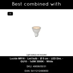 Lucide AMIGO Plafondspot - Wit