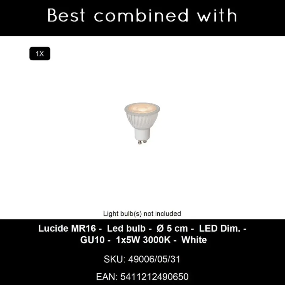 Lucide AMIGO Plafondspot - Wit