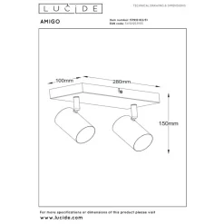 Lucide AMIGO Plafondspot - Wit