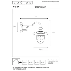 Lucide ARUBA Wandlamp - Zwart