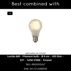 Lucide ARUBA Wandlamp - Zwart